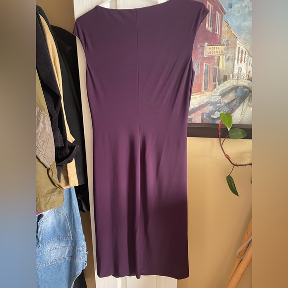 Aubergine knee length dress by Chaps - Picture 2 of 2